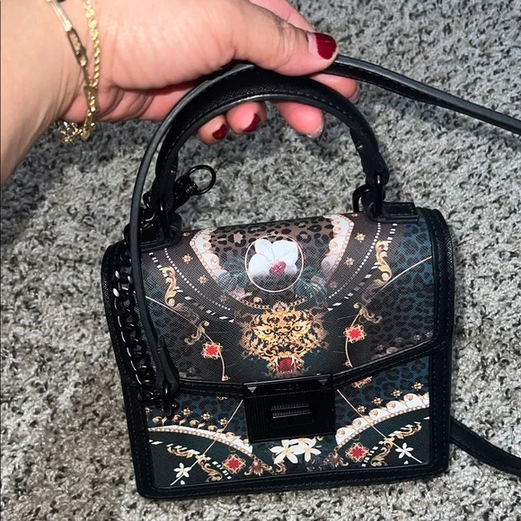 Aldo Black and Gold Mini Bag with Intricate Design - Picture 4 of 4